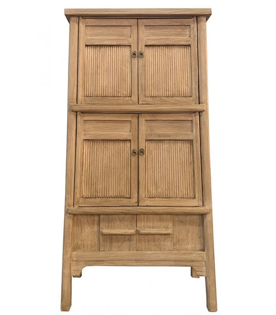 Armario alacena oriental con puertas batientes y correderas en madera Mdmhogar