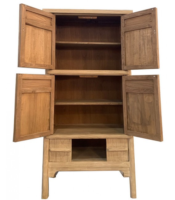 Armario alacena oriental con puertas batientes y correderas en madera1