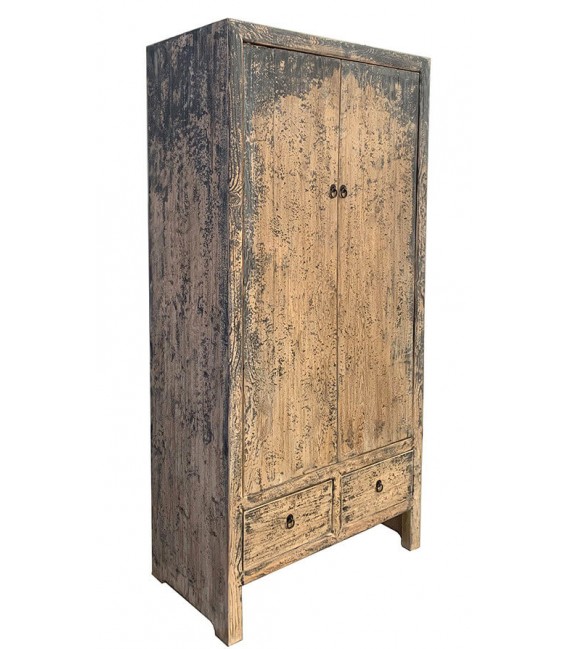 Armario alacena oriental, madera olmo, 2 puertas y 2 cajones. Mdmhogar