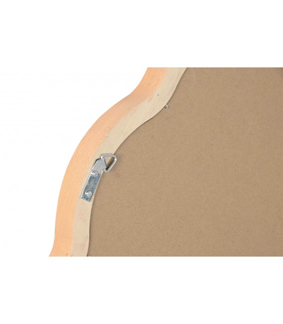 Espejo de pared redondo, madera de roble natural, estilo contemporáneo.2