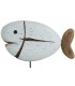 Figura decorativa de pez en madera paulonia estilo marinero blanco1