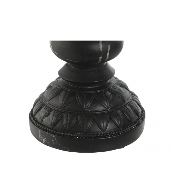 Figura decorativa de caballo de ajedrez en resina acabado mármol negro 3