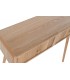 Consola de entrada nórdica de madera de pino natural con 2 cajones.1