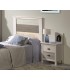 Cabecero blanco y gris para cama individual. Estilo moderno luminoso. Mdmhogar
