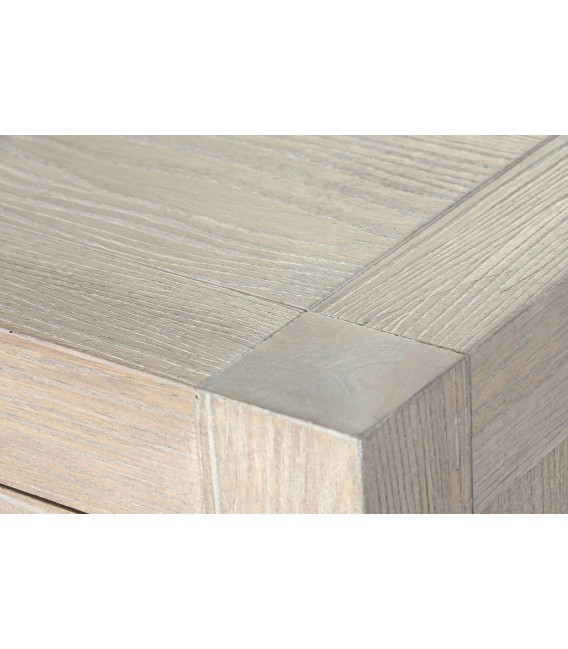 Sinfonier romántico con 6 cajones en madera natural y metal patinado.2