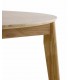 Mesa redonda extensible de madera estilo nórdico con acabado natural.8