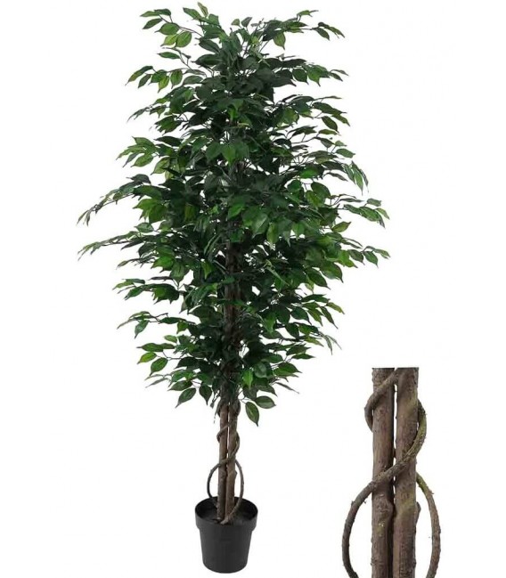 PLANTA ARTIFICIAL CON MACETA 95 Ø X 179 FICUS PARA INTERIOR