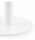 Mesa redonda blanca con pie central, estilo contemporáneo minimalista 2