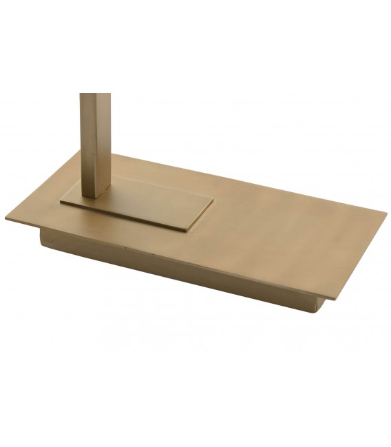 Lámpara de sobremesa en acero dorado, diseño art decó elegante.2