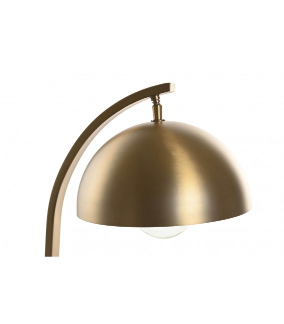 Lámpara de sobremesa en acero dorado, diseño art decó elegante.1