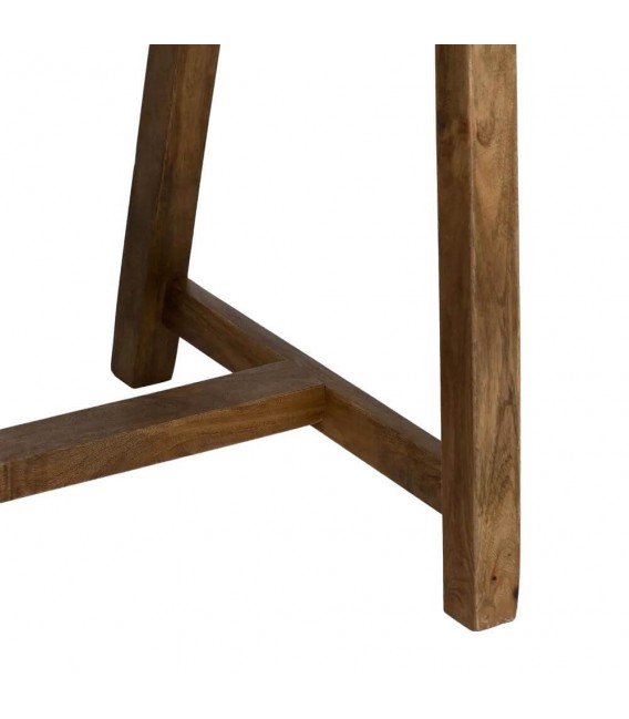 Escritorio colonial de madera maciza natural con puerta de lamas.2