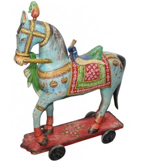 FIGURA DECORATIVA 90 X 21 X 100 GRALLO MADERA TALLADA POLICROMADA MULTICOLOR