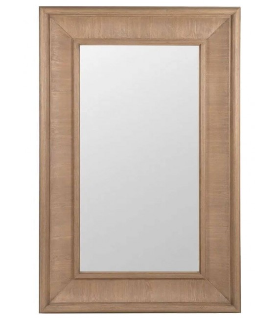 Espejo XXL rectangular madera natural estilo colonial, dos posiciones. Mdmhogar