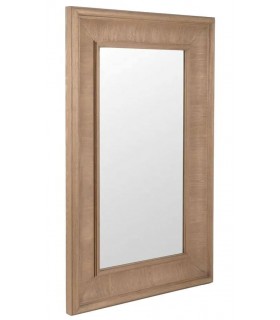 Espejo XXL rectangular madera natural estilo colonial, dos posiciones.
