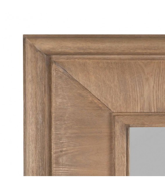 Espejo XXL rectangular madera natural estilo colonial, dos posiciones. 1