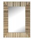 Espejo vertical de pared con marco art decó en pan de oro. Mdmhogar