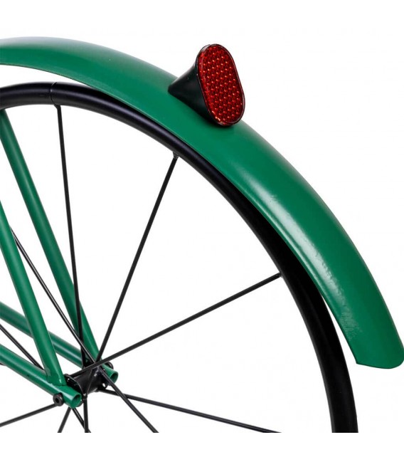 Carro expositor decorativo metal verde y negro, estilo vintage.6