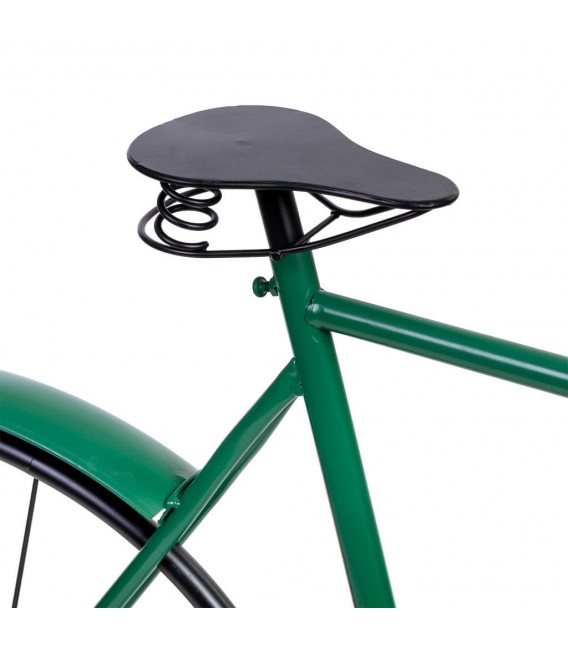 Carro expositor decorativo metal verde y negro, estilo vintage.4