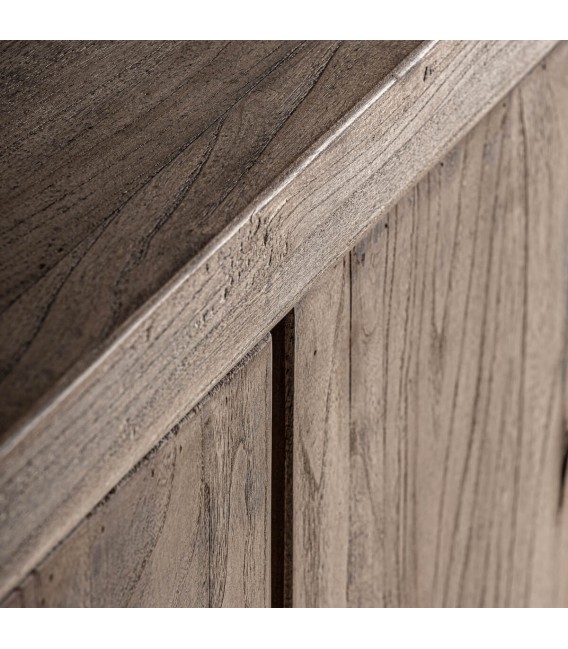 Mueble de TV XXL en madera maciza reciclada, estilo rústico natural.3