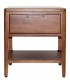 Mesita de noche colonial de madera maciza con cajón y repisa.1