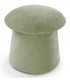 Puf redondo verde con almacenaje y diseño champiñón original.