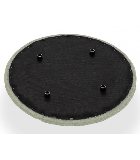 Puf redondo verde con almacenaje y diseño champiñón original. 3