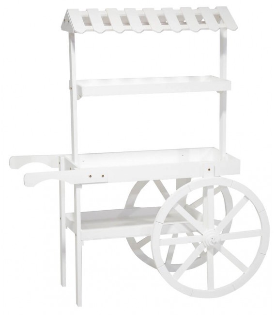 CARRO EXPOSITOR 107 X 46 X 143 LAMIL MADERA BLANCA