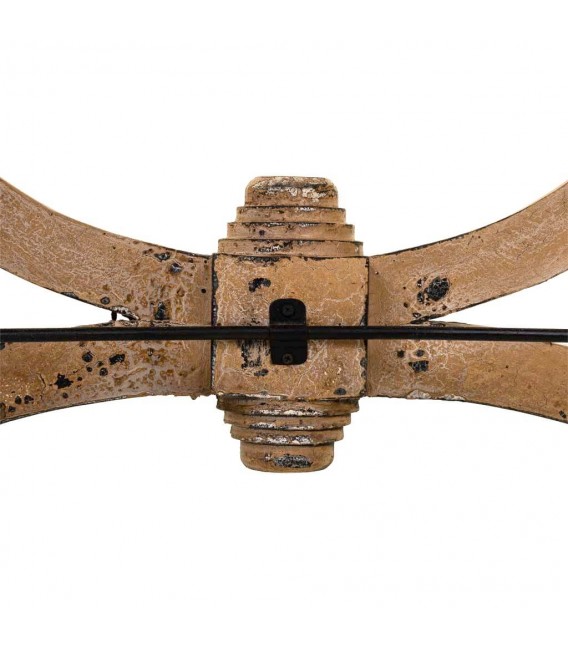 Consola clásica de entrada en madera craquelada beige patinada.5