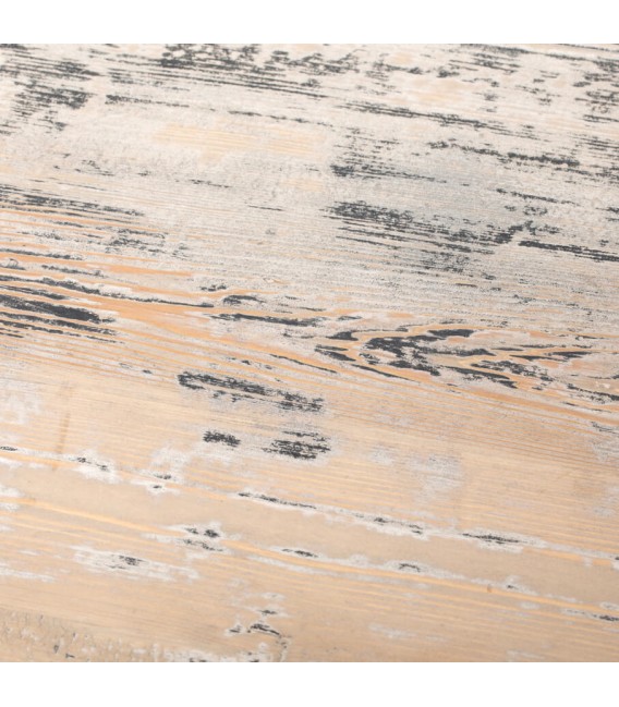 Cómoda XXL oriental de 9 cajones en madera decapada turquesa y negro.