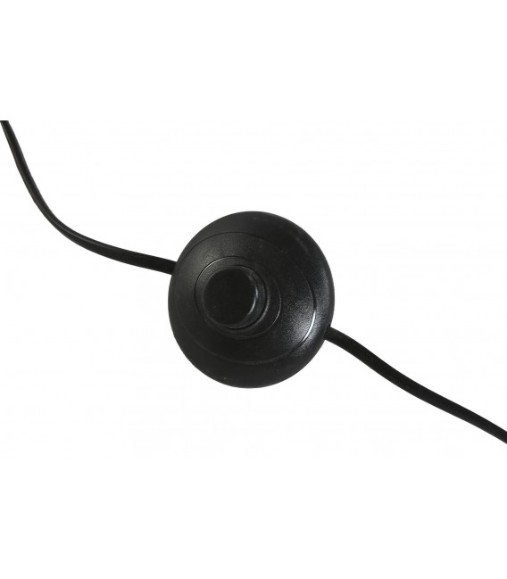 Lámpara de pie rústica con base de cerámica y pantalla plisada beige.3