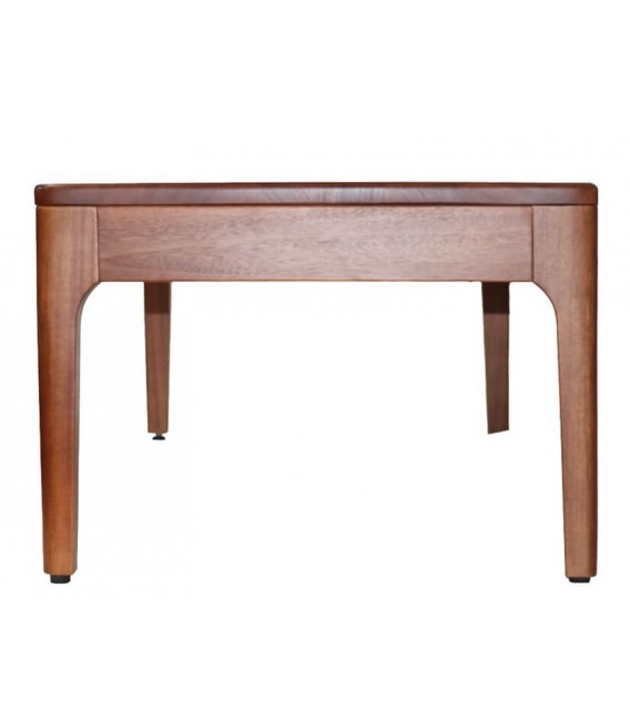 Mesa de centro Oporto de caoba maciza con dos cajones frontales.3