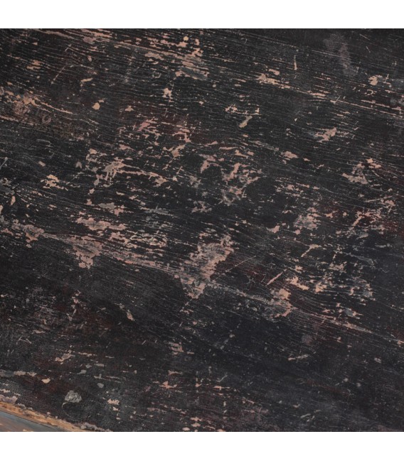 Baúl antiguo oriental de madera maciza decorada a mano y bronce.2