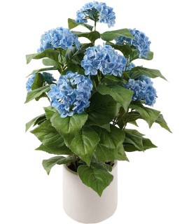 PLANTA ARTIFICIAL CON MACETA 45 Ø X 68 HORTENSIA AZUL PARA INTERIOR