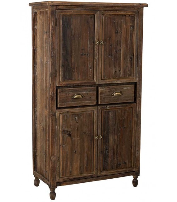 Armario alacena rústico de madera reciclada con puertas y cajones. Mdmhogar