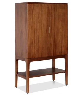 Armario alacena colonial caoba maciza baldas y 2 cajones interiores.