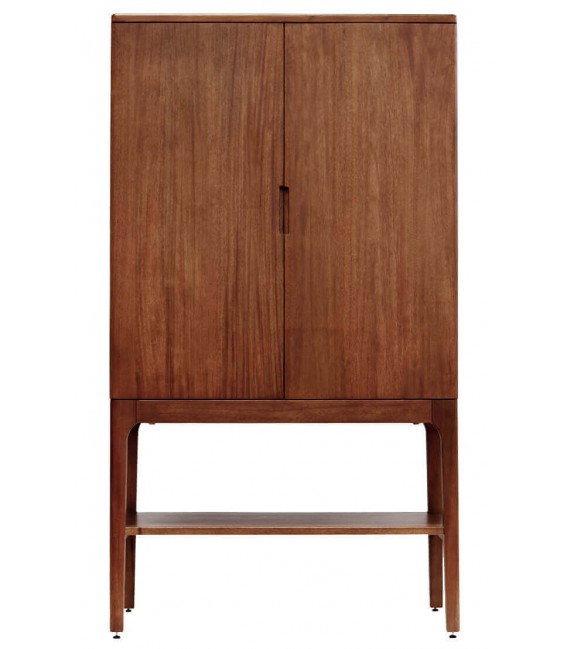 Armario alacena colonial caoba maciza baldas y 2 cajones interiores.1