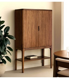 Armario alacena colonial caoba maciza baldas y 2 cajones interiores. Mdmhogar