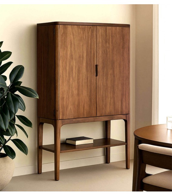 Armario alacena colonial caoba maciza baldas y 2 cajones interiores. Mdmhogar