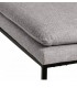 BANCO PIE DE CAMA 120 X 48 X 42 MOSES METAL NEGRO TEXTIL GRIS
