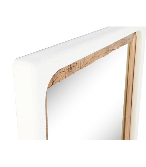 Espejo vestidor ibicenco en madera reciclada blanco y natural.1