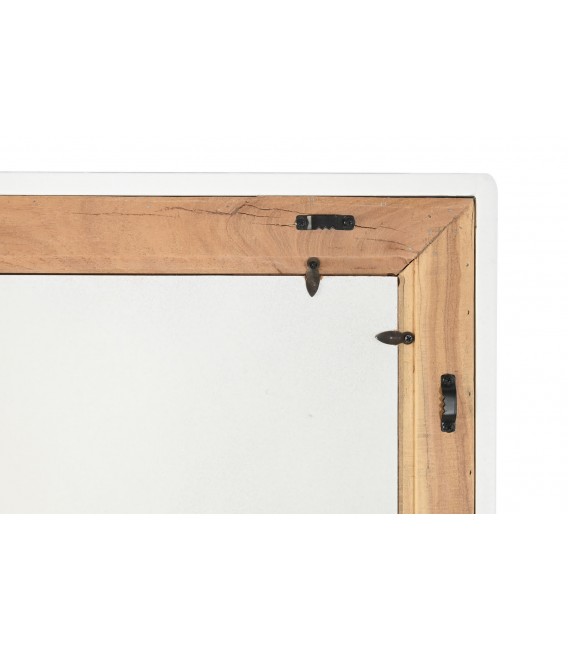 Espejo vestidor ibicenco en madera reciclada blanco y natural.3