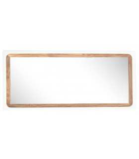 Espejo vestidor ibicenco en madera reciclada blanco y natural.