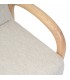 Butaca nórdica con estructura de madera y tapizado en chenilla beige.5