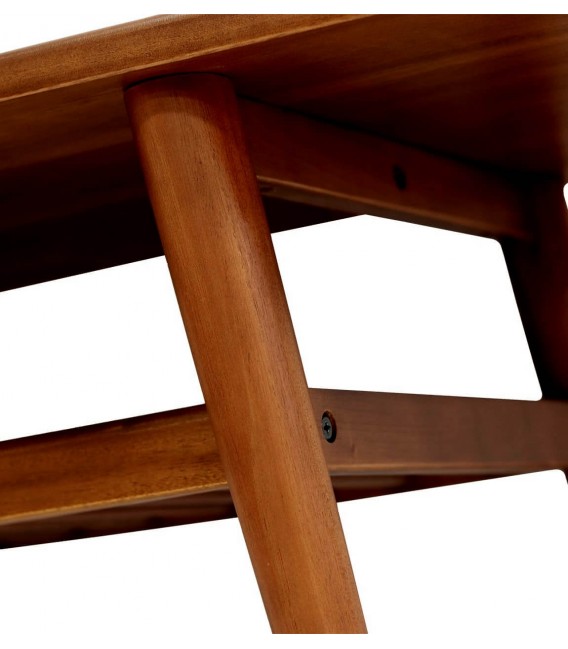 Mesa de centro grande en madera de caoba natural estilo colonial.2