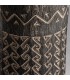 Jarrón tallado a mano en madera de palma, estilo étnico en marrón.2