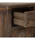 Mesita de noche rústica en madera reciclada con puerta y cajón.2