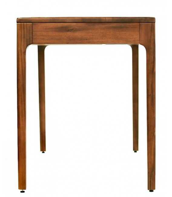 Mesa escritorio colonial caoba natural 3 cajones acabado artesanal 2