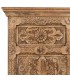 Taquillón étnico de madera tallada natural con 2 puertas y cajones.3