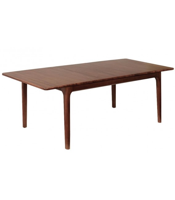 Mesa comedor extensible de caoba estilo colonial artesanal.