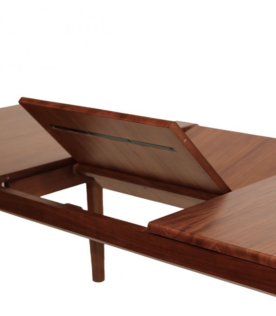 Mesa comedor extensible de caoba estilo colonial artesanal.3